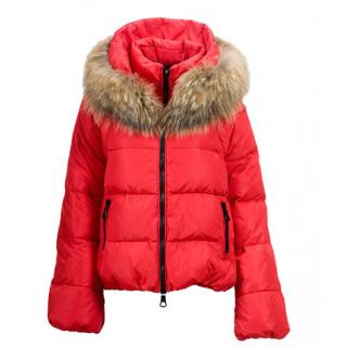 Doudoune Moncle Femme en Soldes Rouge